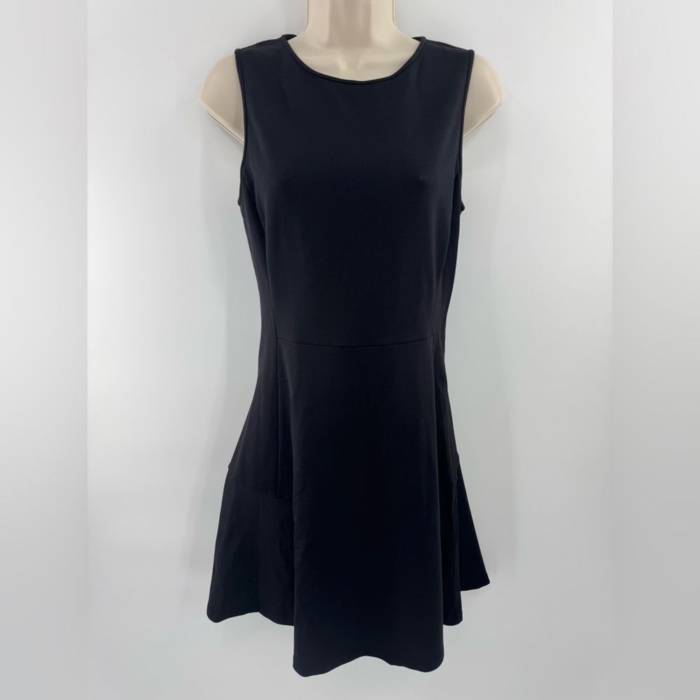 Theory Black Sleeveless Fit and Flare Dress Size Small